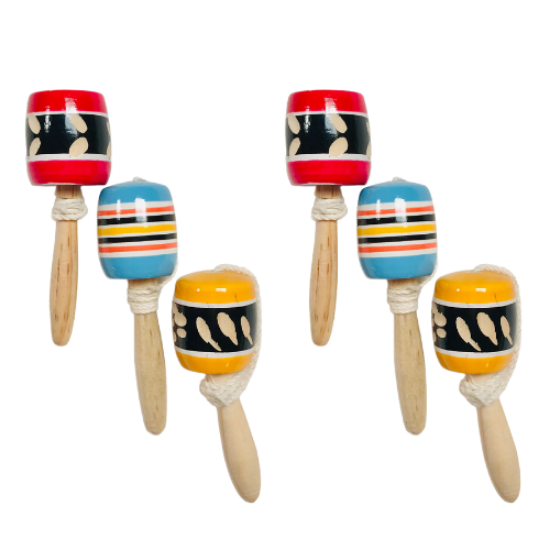 Imagen de 12 Piezas  Mini Baleros De Madera Juguete Típico Artesanal