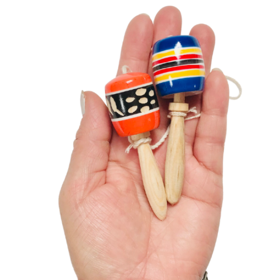 Imagen de 12 Piezas  Mini Baleros De Madera Juguete Típico Artesanal