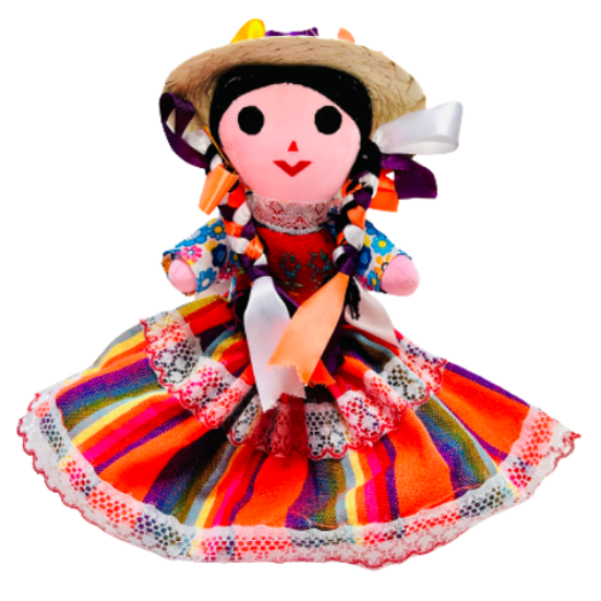 Imagen de Muñeca Artesanal Grande- Otomí - Juguete Artesanal Mexicano