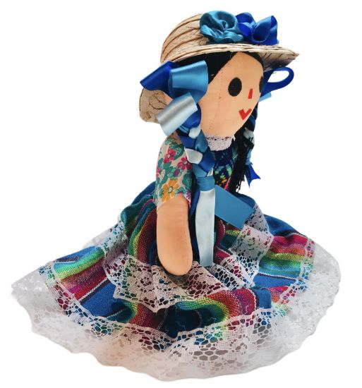 Imagen de Muñeca Artesanal Grande- Otomí - Juguete Artesanal Mexicano