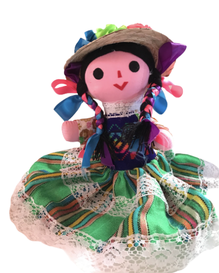 Imagen de Muñeca Artesanal Grande- Otomí - Juguete Artesanal Mexicano