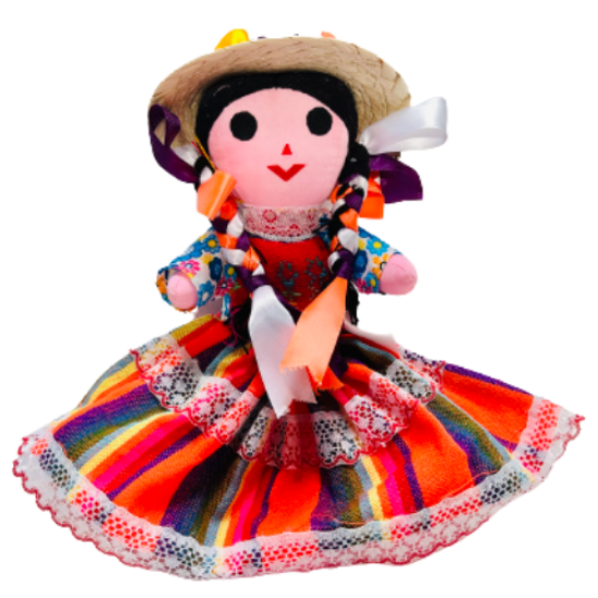 Imagen de Muñeca Artesanal Grande- Otomí - Juguete Artesanal Mexicano