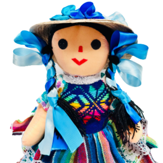 Imagen de Muñeca Artesanal Grande- Otomí - Juguete Artesanal Mexicano