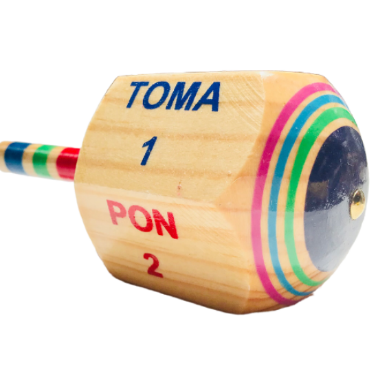 Imagen de 1 Perinola - Pirinola Toma Todo Gigante |  Juguetes Artesanales