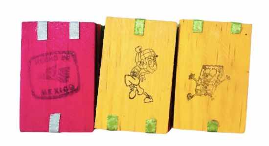 Imagen de 6 Tablitas Mágicas De Madera Juguete Mexicano