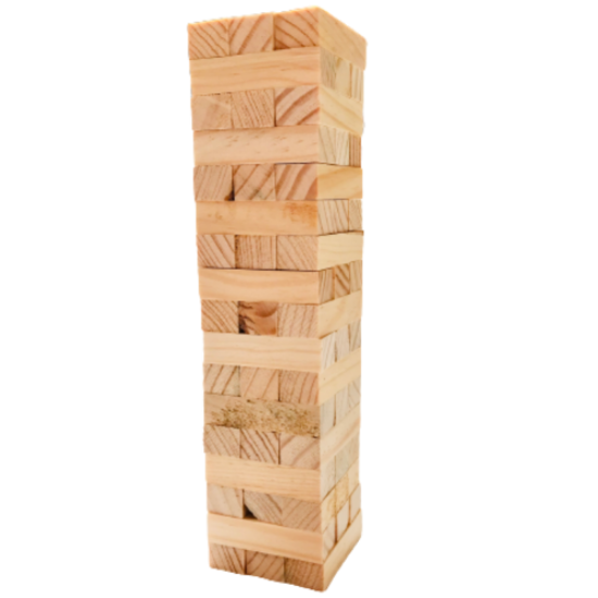 Imagen de 2 Torres De Bloques Naturales| Juego De Mesa | 20.5x4.5x4.5