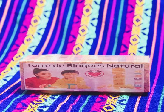 Imagen de 2 Torres De Bloques Naturales| Juego De Mesa | 20.5x4.5x4.5