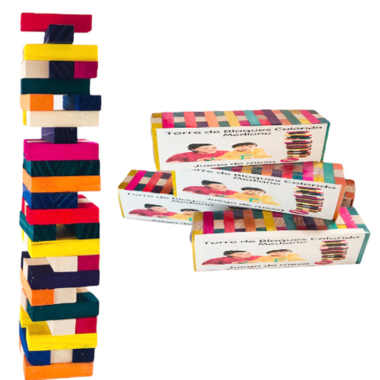 Imagen de 3 Torres De Bloques | Colorido | Juego De Mesa |