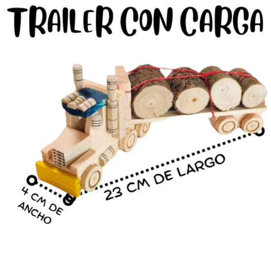 Imagen de 2 Tráiler De Madera - Juguete Artesanal Mexicano - Camión -