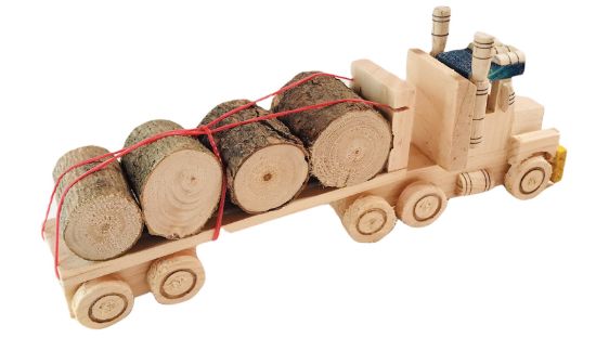 Imagen de 2 Tráiler De Madera - Juguete Artesanal Mexicano - Camión -