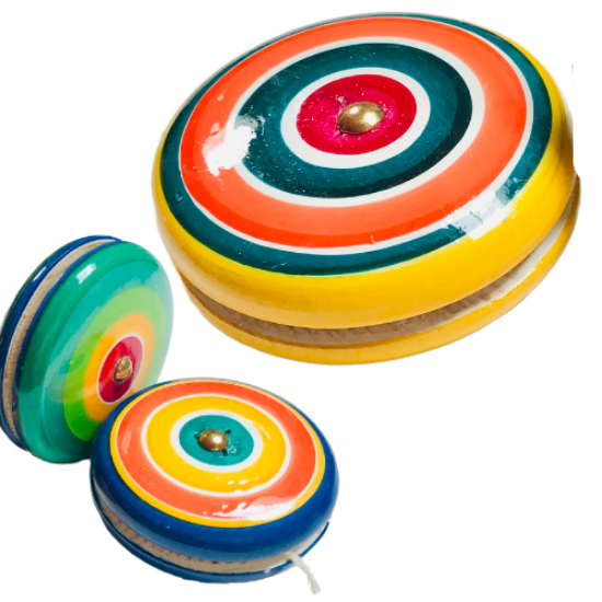 Imagen de 4 Yoyos De Madera / Juguetes Para Niños - Niñas