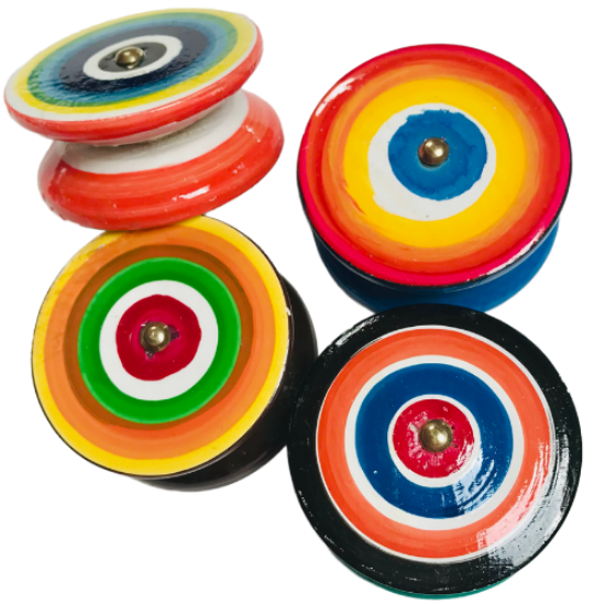 Imagen de 4 YOYOS DE MADERA - YOYO ESTILO MARIPOSA