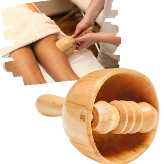 Imagen de Copa Sueca Con Rodillo Madero terapia- Anti Celulitis -