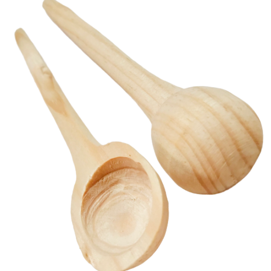 Imagen de 6 Cucharas Moleras/salseras Artesanal Uso Gral 17-19 Cm