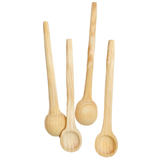 Imagen de 6 Cucharas Moleras/salseras Artesanal Uso Gral 17-19 Cm