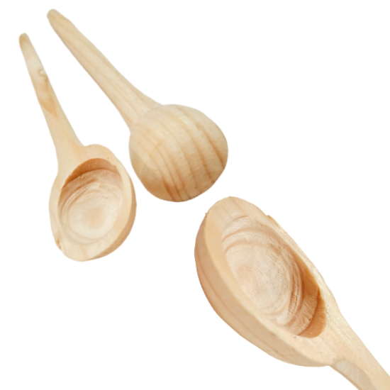 Imagen de 6 Cucharas Moleras/salseras Artesanal Uso Gral 17-19 Cm