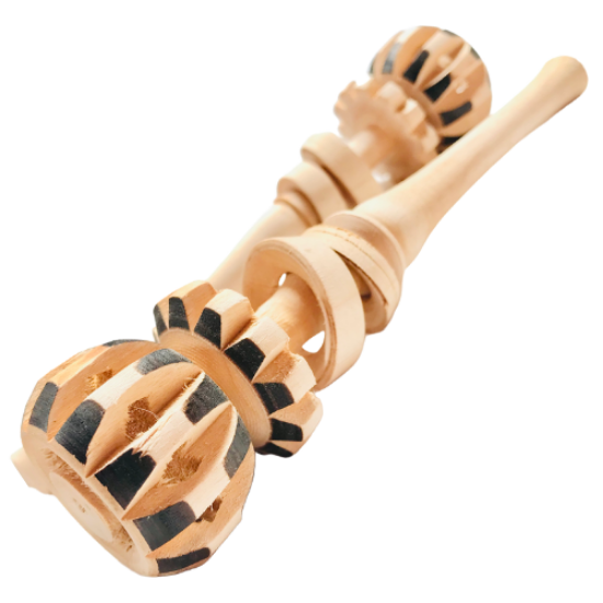 Imagen de 4 Mini Molinillos De Madera Para Hacer Chocolate -15-17 Cm