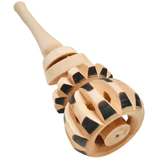 Imagen de 4 Mini Molinillos De Madera Para Hacer Chocolate -15-17 Cm