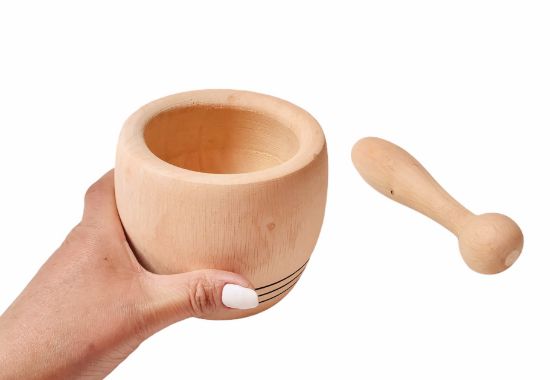 Imagen de Mortero Grande Artesanal De Madera