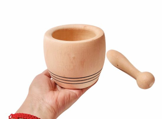 Imagen de Mortero Grande Artesanal De Madera