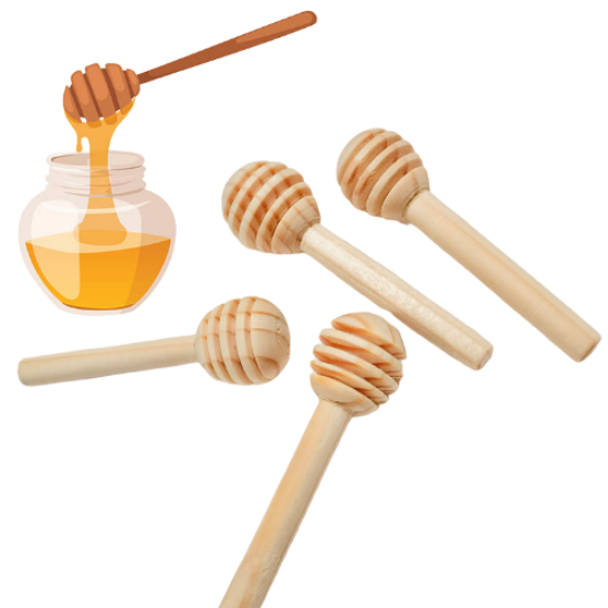 Imagen de 25 Palitas Mieleras De Madera - Cucharas Mieleras Artesanal