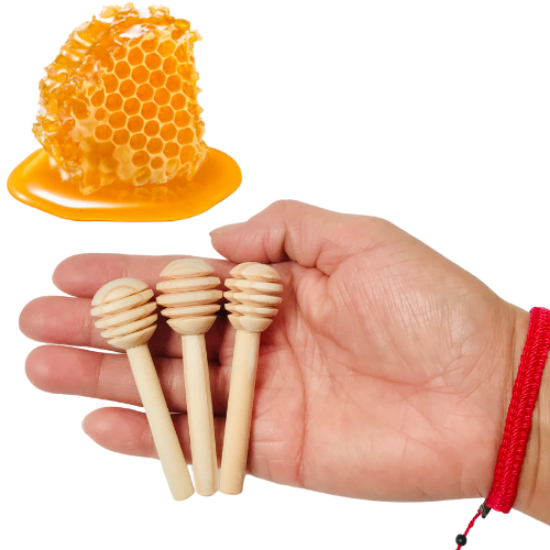 Imagen de 25 Palitas Mieleras De Madera - Cucharas Mieleras Artesanal