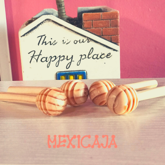 Imagen de 25 Palitas Mieleras De Madera - Cucharas Mieleras Artesanal