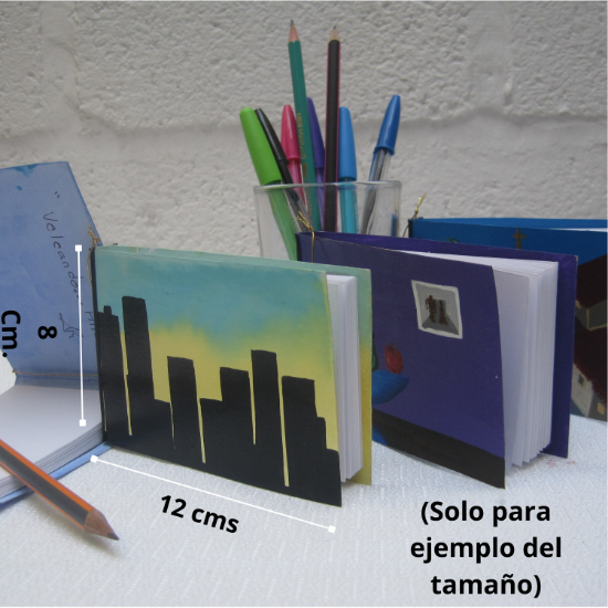 Imagen de Pintura original plasmada en una libreta artesanal