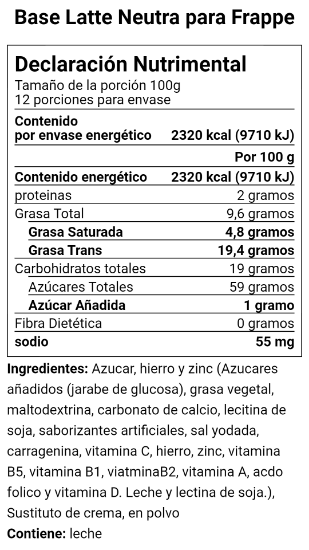 Imagen de Base Latte de Frappe 