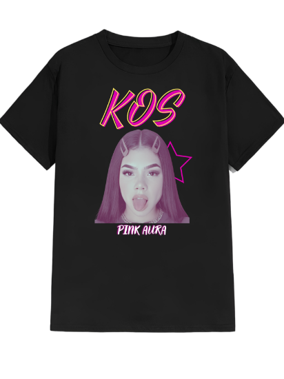 Imagen de Playera manga corta 100% algodón diseño estampado "KOS" 