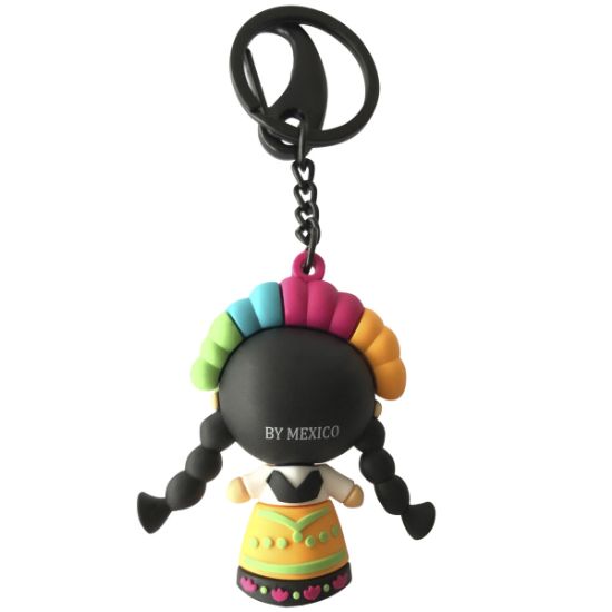 Imagen de By Mexico Llavero 3D Muñeca Juanita 
