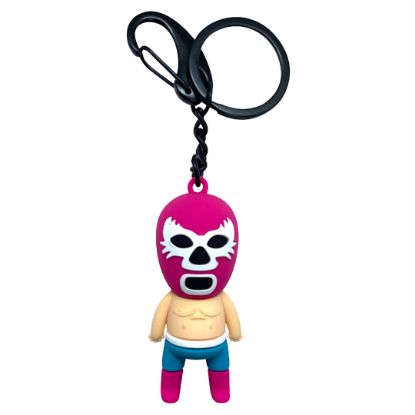 Imagen de By Mexico Llavero 3D Shishitas Luchador rosa turquesa 