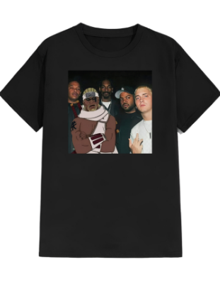 Imagen de Playera manga corta 100% algodón diseño estampado "Raperos" 