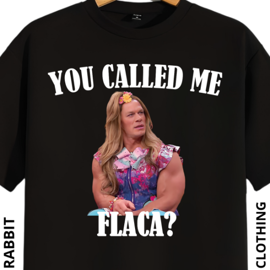 Imagen de Playera manga corta 100% algodón diseño estampado "You called me flaca" 