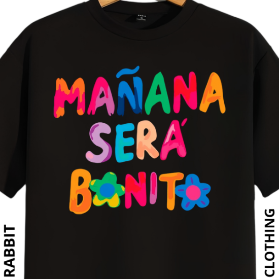 Imagen de Playera manga corta 100% algodón diseño estampado "Mañana sera bonito"