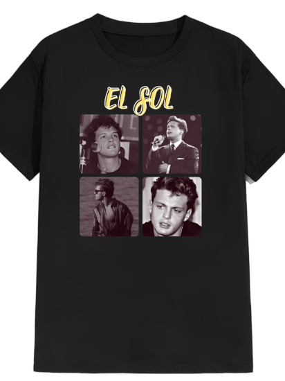 Imagen de Playera manga corta 100% algodón diseño estampado "El sol"