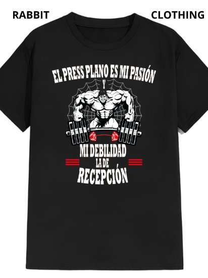 Imagen de Playera manga corta 100% algodón diseño estampado "Press plano mi pasión"