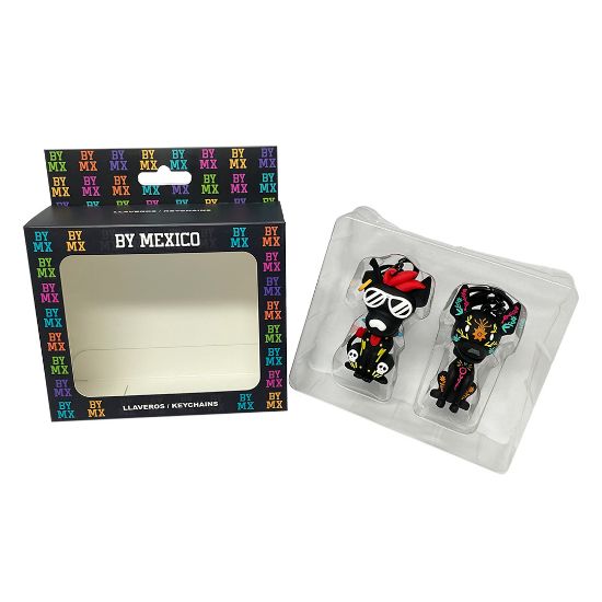 Imagen de By Mexico Llavero 3D Dúo Xolo Tepache y Chilaquil  