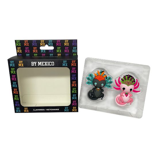 Imagen de By Mexico Llavero 3D Dúo  Ajolotes Yul e Iztli 