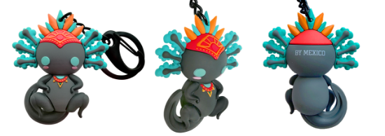 Imagen de By Mexico Llavero 3D Dúo  Ajolotes Yul e Iztli 