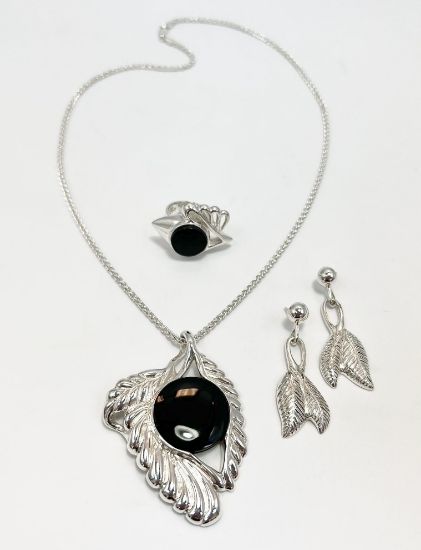 Imagen de Juego de 3 piezas de ojo de obsidiana.