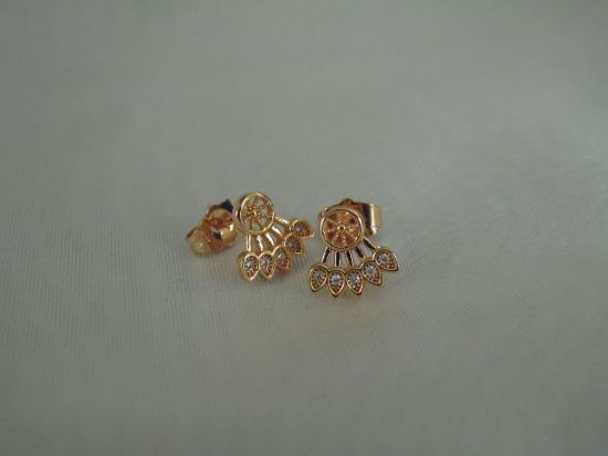 Imagen de Arete atrapasueños hecha de chapa de oro