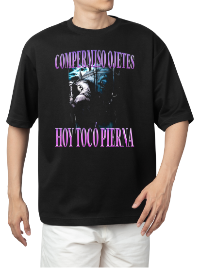 Imagen de Playera manga corta 100% algodón calacas chidas gym " Hoy toco pierna" 