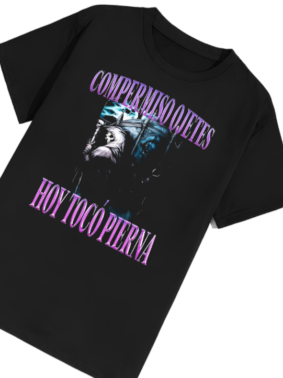 Imagen de Playera manga corta 100% algodón calacas chidas gym " Hoy toco pierna" 