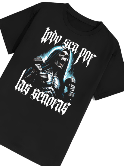 Imagen de Playera manga corta 100% algodón calacas chidas gym "Todo sea por las señoras"