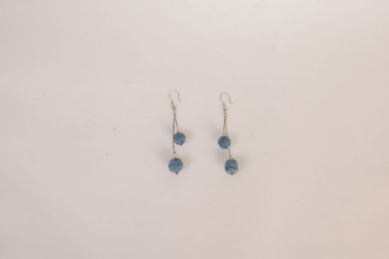 Imagen de Par de aretes añil