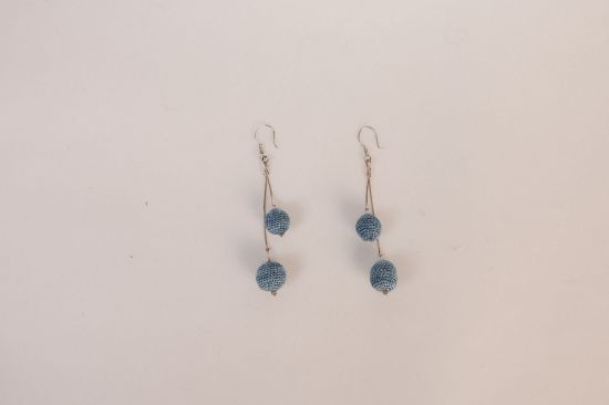 Imagen de Par de aretes añil