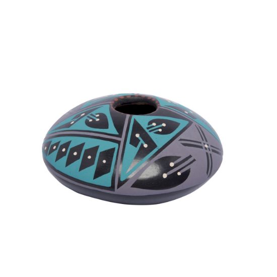 Imagen de Olla disco azul paquimé