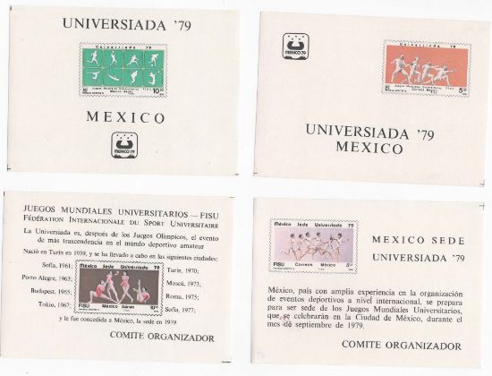 Imagen de HOJAS SOUVENIR 1979 MINT DEPORTES UNIVERSIADA