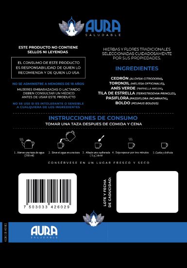 Imagen de Té Sin Stevia Aura Nocturna 100% Natural 200g